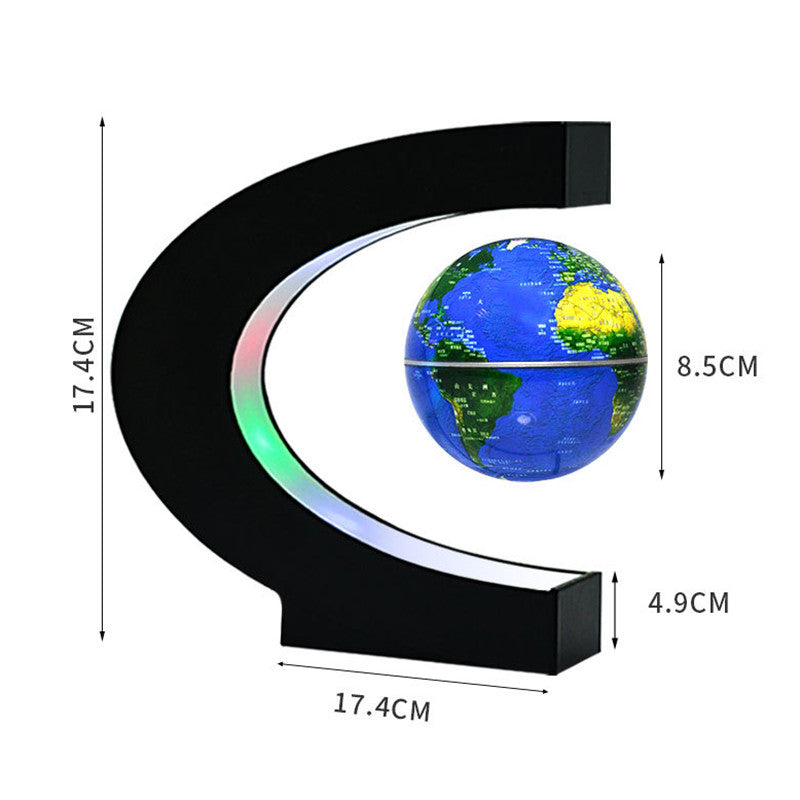 LED Night Magnetic Levitating Earth Globe With C Shape Base