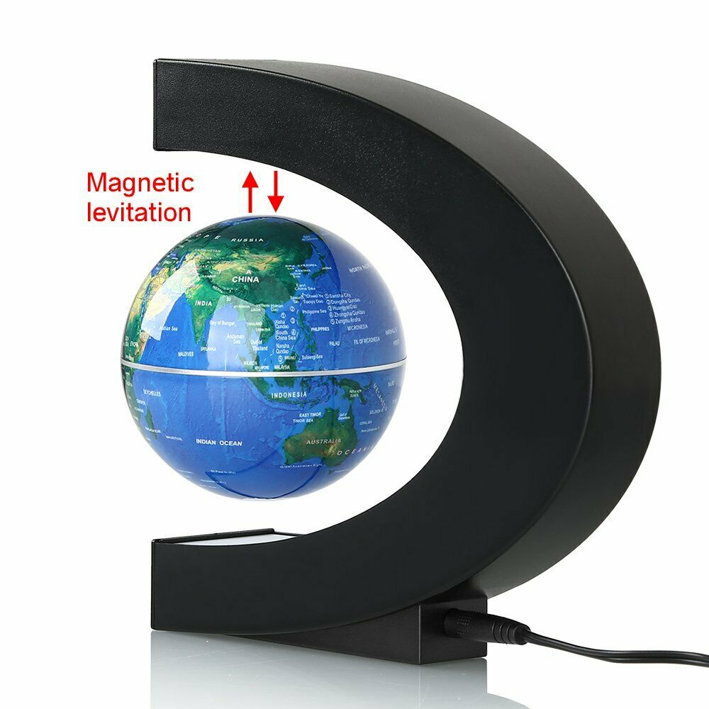 LED Night Magnetic Levitating Earth Globe With C Shape Base